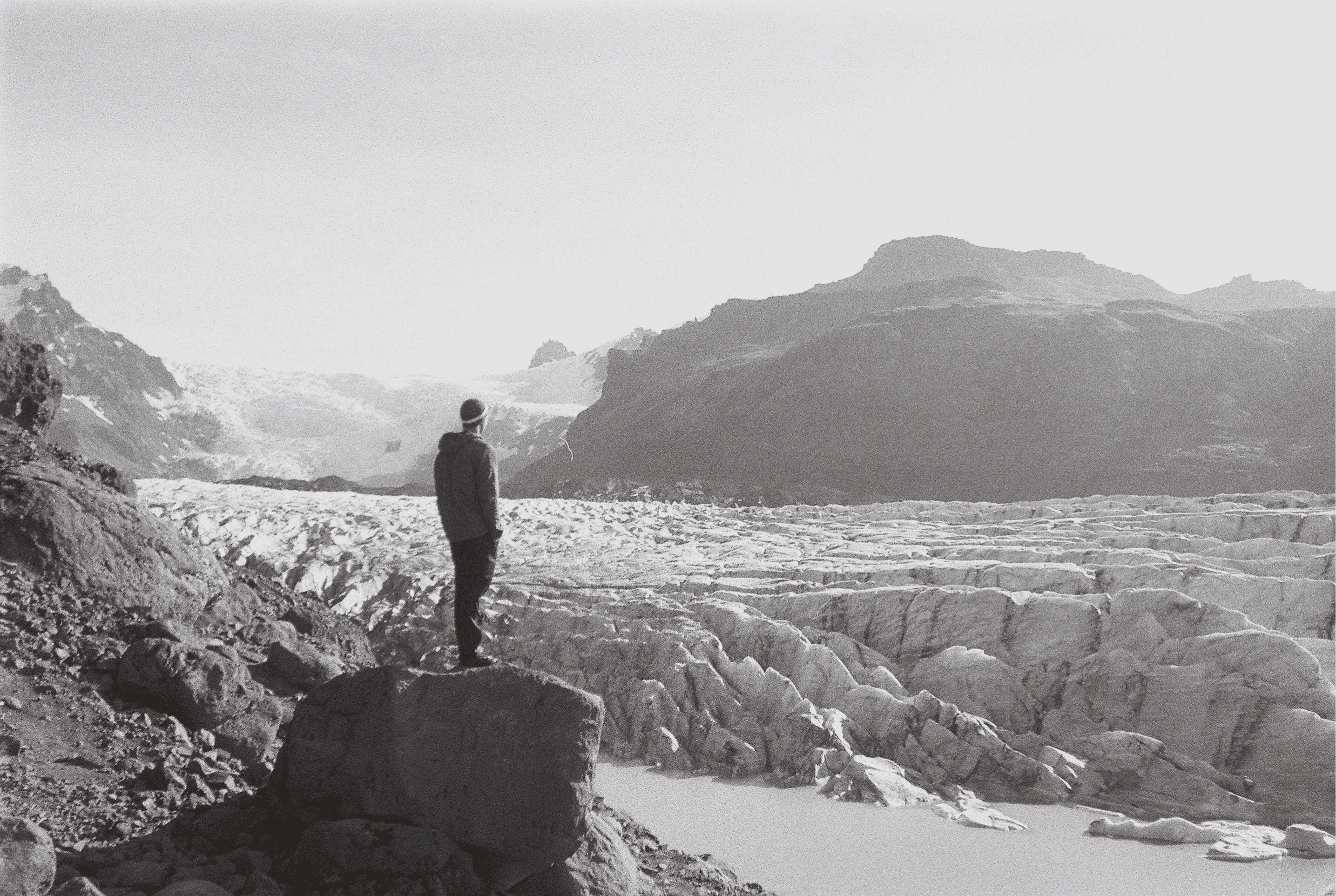 Mason on a glacier in Iceland