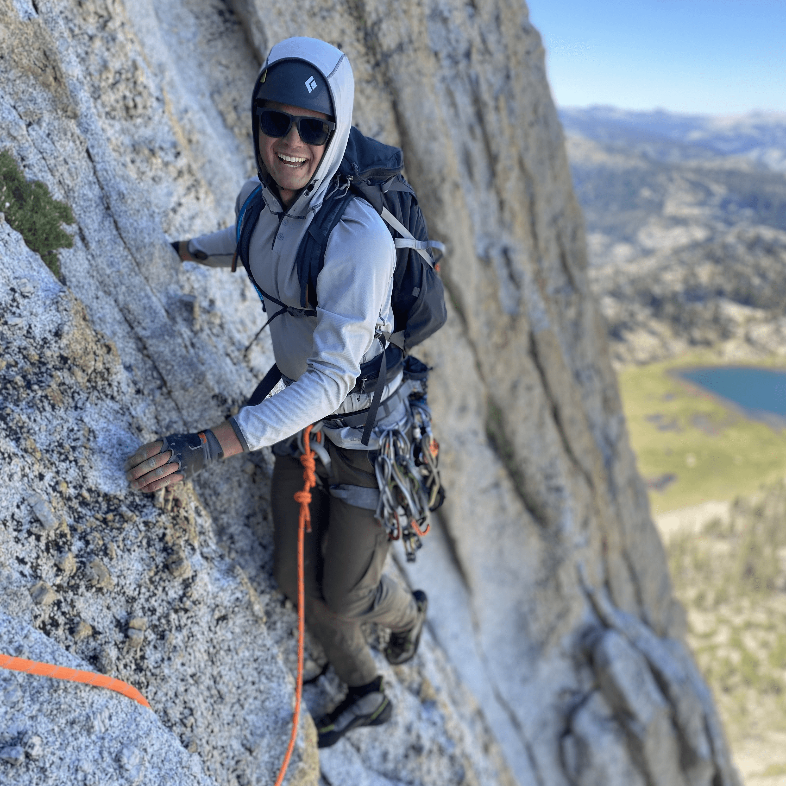Mason Climbing in Tuolomne Meadows