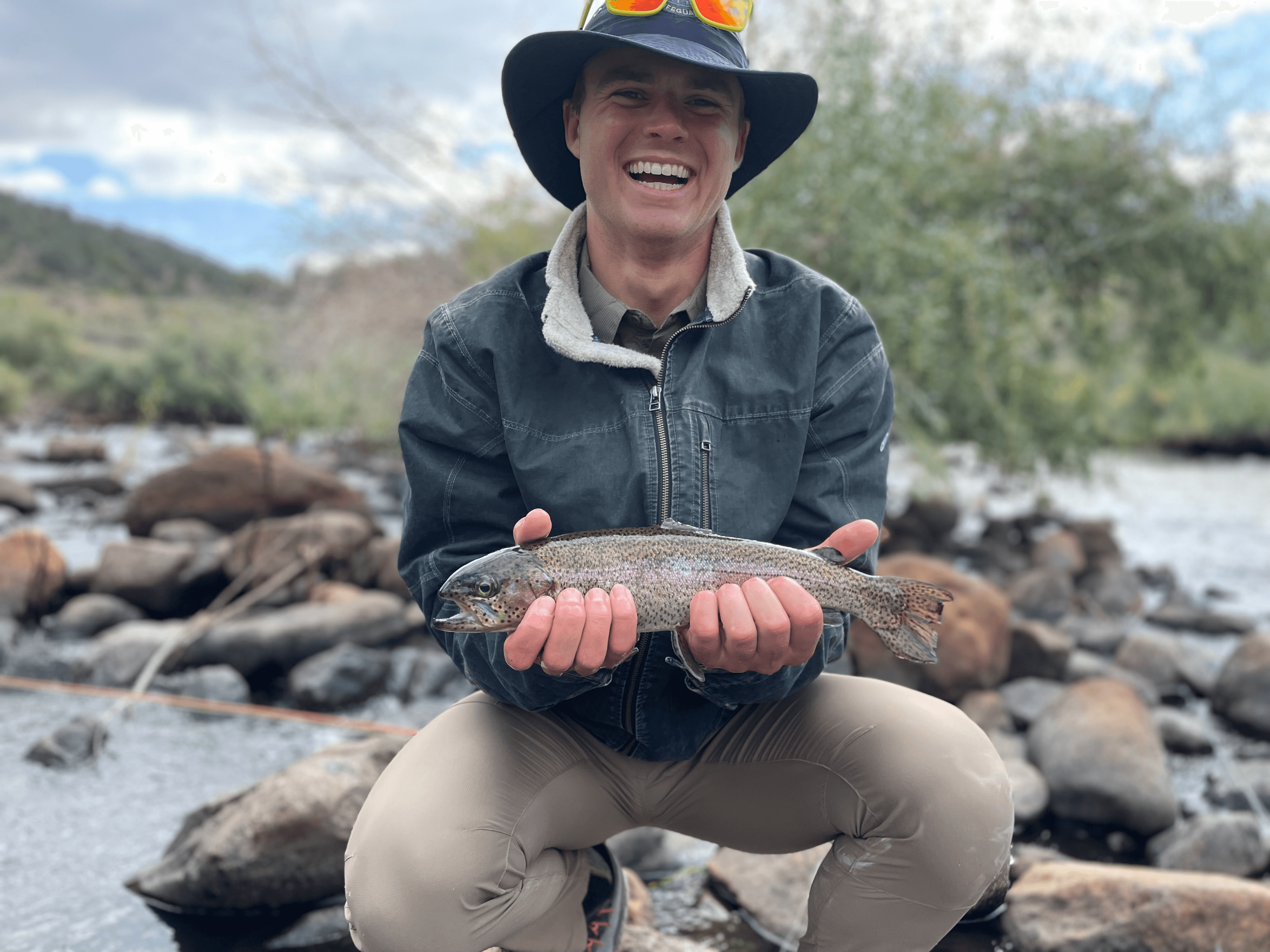 Trout fishing the Walker River, Eastern Sierra