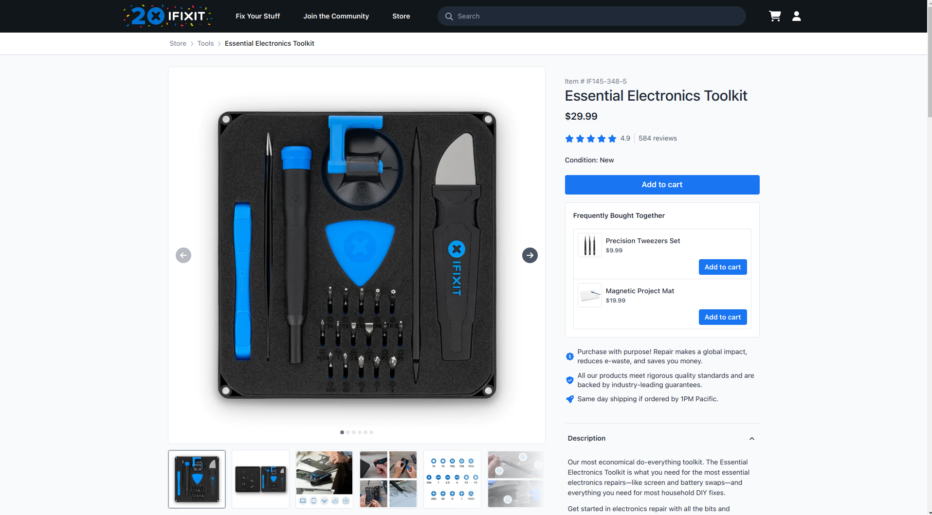 iFixit's product page.